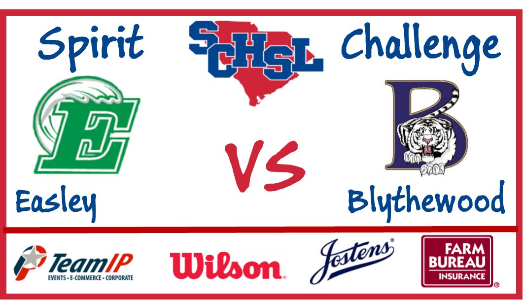 SCHSL's tweet photo. @GoBlythewood vs @Easley_High  #SCHSLSpiritChallenge #MyReasonWhy https://t.co/UQJJ62owmJ