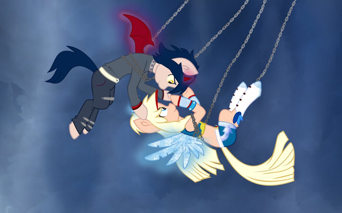renka2802's tweet photo. Let's start with old one xD
It's Raf and Sulfus ponification artwork ~
Characters from "Angel's friends".
Lol I watched it then I was 15 and it looked great, haha)
Two versions!

#ponification #mlp #Angelsfriends #raf #sulfus #digitalart https://t.co/Le5JcKShp0