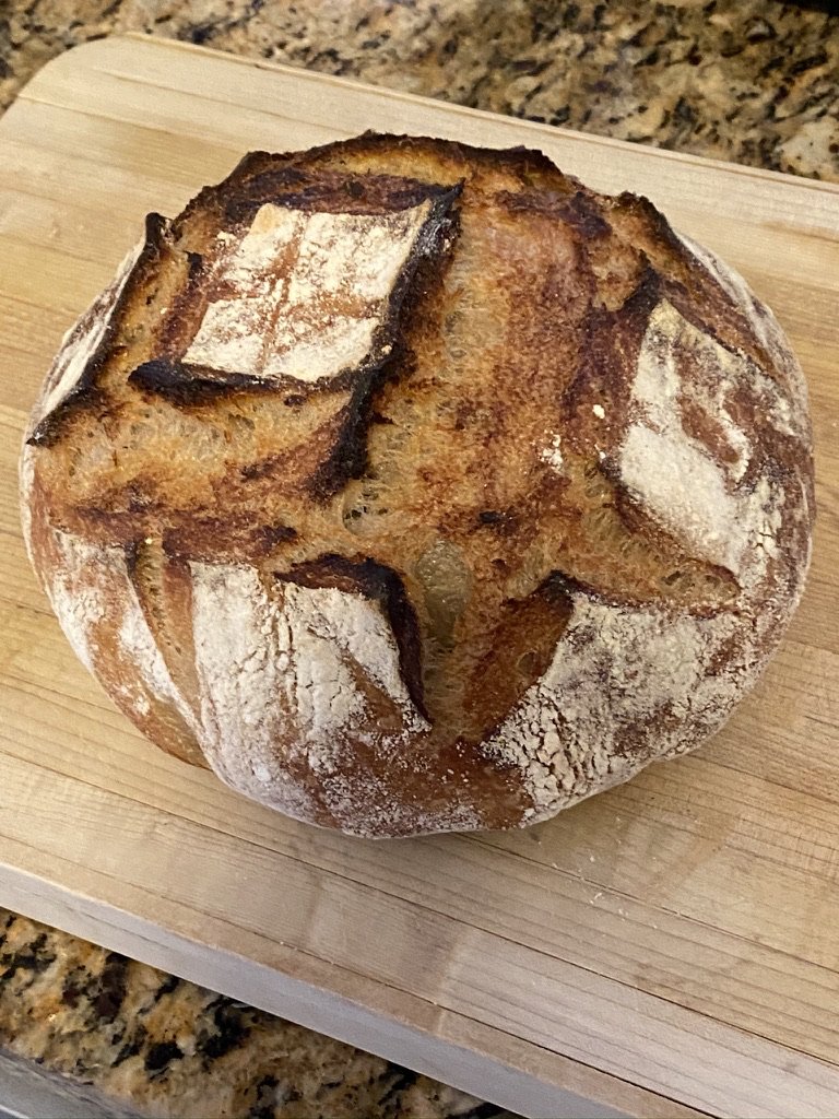 dankohn1's tweet photo. My sourdough starter, William Butler Yeast, gave me the rise I was looking for on my second go at #QuarantineBread https://t.co/GmEPnaO2sI
