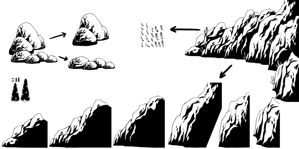 anim_86's tweet photo. The process of creating locations:
1 - sketch
2 - drawing and slicing of unique objects
3 - arrangement of the main objects
4 - animation of unique objects
#DevOrDie #GameDev #game #anim86 #godotengine https://t.co/r37x8maZ9m