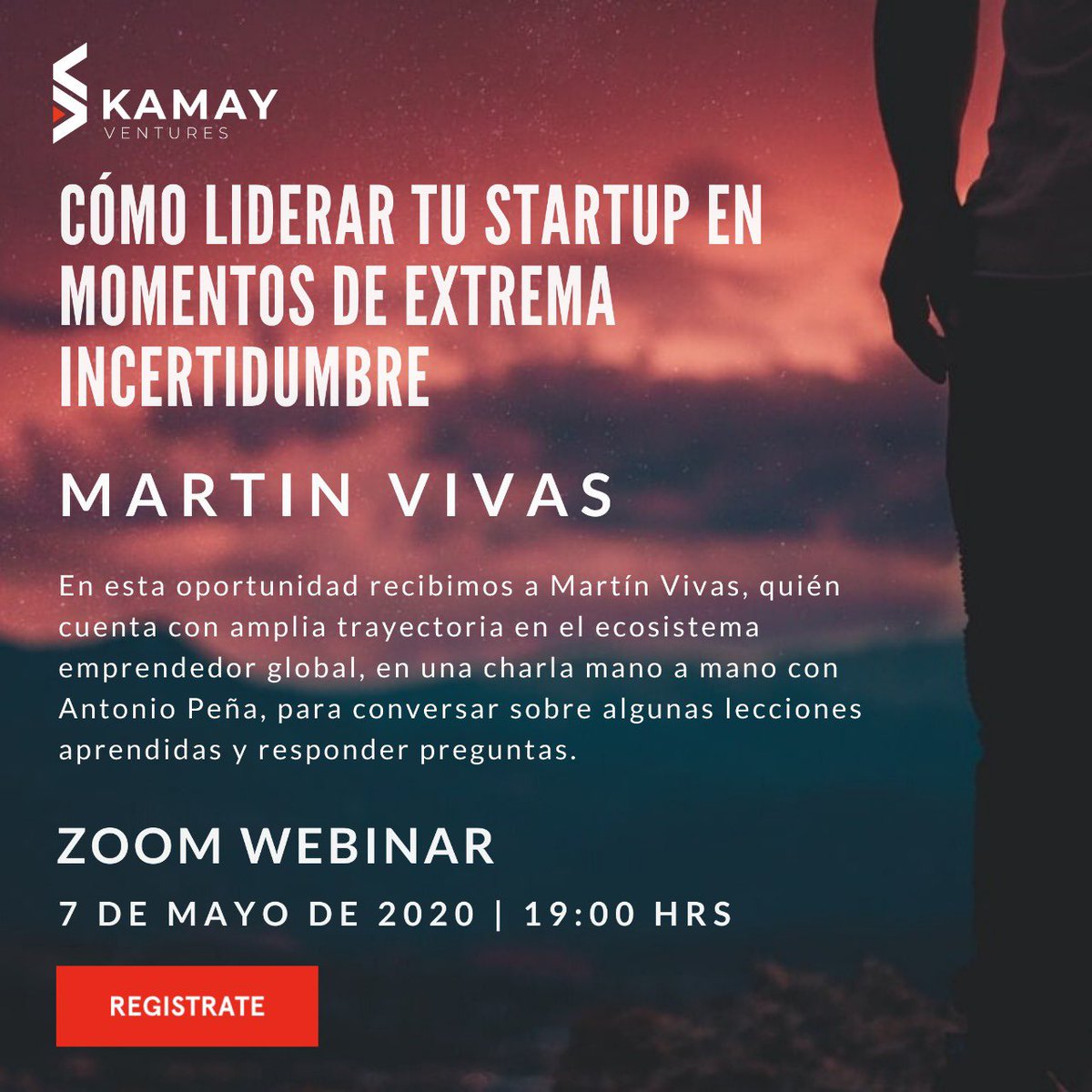 El jueves <a href="/mbvivas/">Martin Vivas</a> y <a href="/Eltoni72/">Toni Peña</a> van a estar conversando sobre cómo atravesar estos tiempos de crisis y oportunidad #emprendedores #innovacion #kamaytalks
Regístrate en mvivas.splashthat.com