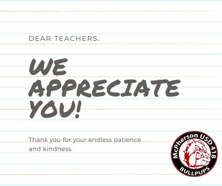 Happy Teacher Appreciation Week 
#BullpupStrong