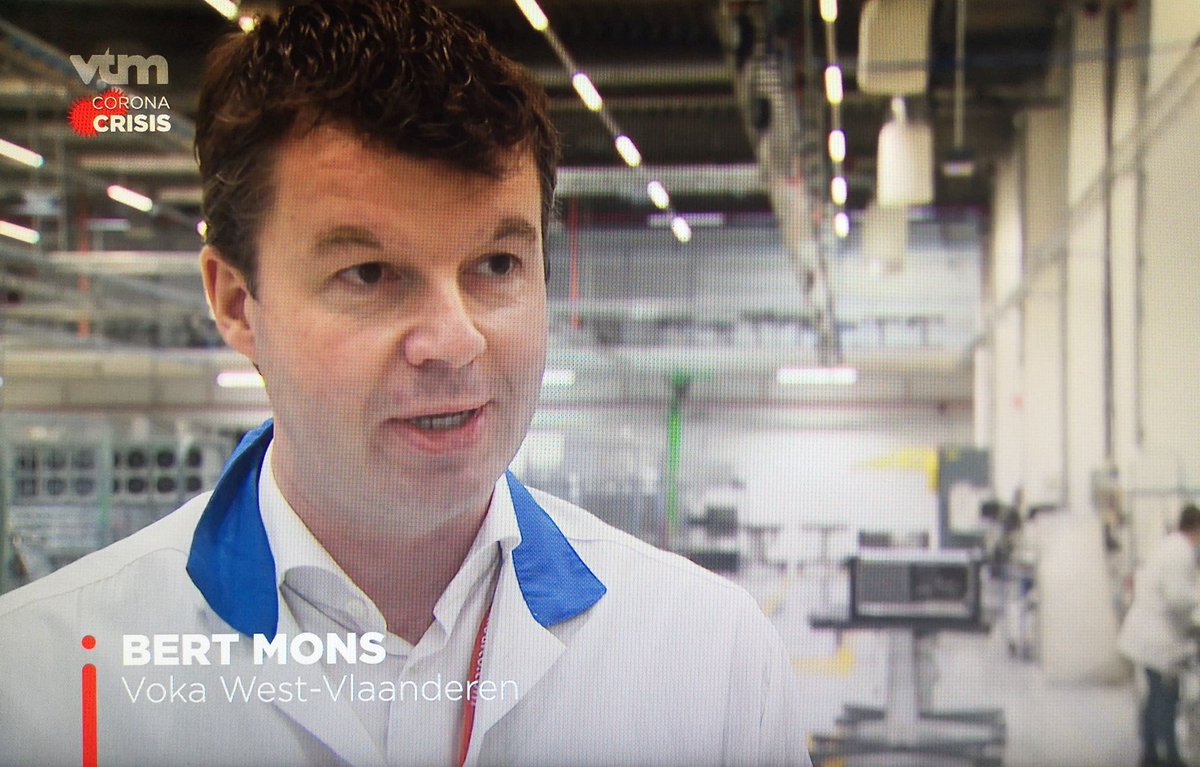 Op <a href="/VTMNIEUWS/">VTM NIEUWS</a> was te zien hoe ze bij <a href="/Barco/">Barco</a> terug #veiligaandeslag gaan. Toch is het niet de veiligheid die de grootste hindernis vormt voor vele bedrijven, maar wel de lage vraag v/d markt. "Daarom is 11 mei, de heropstart van de winkels, een heel belangrijke datum"- <a href="/MonsBert/">Bert Mons</a>