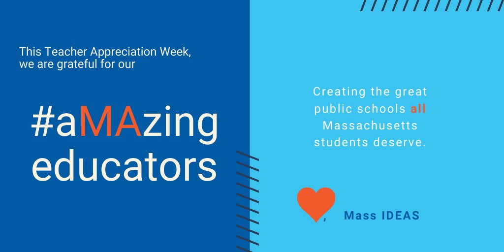 Mass_IDEAS's tweet image. We&apos;re proud to join with many partners in celebrating our #aMAzingeducators this week! @TheTeacherCoLab @MASchoolsK12