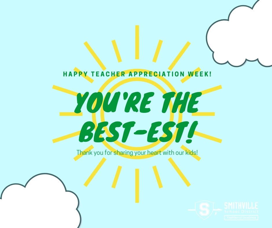 It’s teacher appreciation week! Please join us in spreading some sunshine by thanking our incredible teachers!  You're the best-est! SSD is so fortunate to have teachers as wonderful as you are! TY for everything you do! Keep shining bright!💚 #ThankaMOTeacher #ssdpride