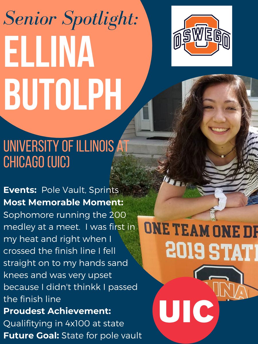 Senior Spotlight: Ellina Butolph

'Ellina B' is a jack of all trades! An amazing pole vaulter key member of our relays, Ellina is a state qualifier and super speedy! She is a goofball and a leader on our vault squad. we will miss her smiling face! #ownyourawesome