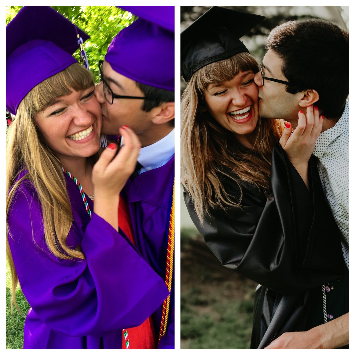 gabegeno13's tweet photo. From high school graduation to college graduation ... not much has changed has it @p_ands?? https://t.co/CNgPkJRebj