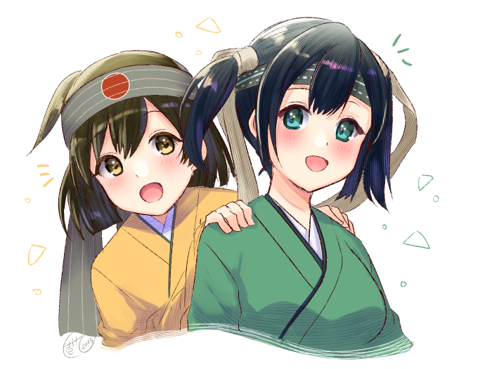 艦これ みどりの日なので緑色の画像を貼る 艦これ 蒼龍 松風 利根 壱十九のイラスト