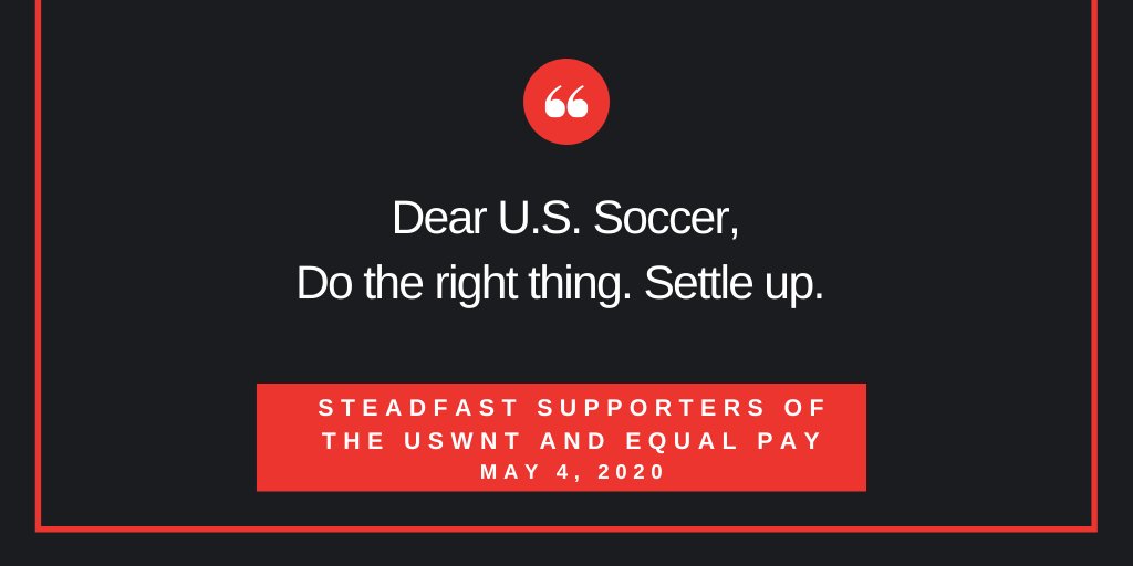 AFDP Global (@afdpglobal) on Twitter photo Dear <a href="/ussoccer/">U.S. Soccer</a>, Do the right thing. Settle up. Win in the court of public opinion by supporting #equalpay #genderequality for <a href="/uswnt/">U.S. Women's National Soccer Team</a> <a href="/uswntplayers/">USWNT Players</a>. Dear <a href="/ussoccer/">U.S. Soccer</a>, Do the right thing. Settle up. Win in the court of public opinion by supporting #equalpay #genderequality for <a href="/uswnt/">U.S. Women's National Soccer Team</a> <a href="/uswntplayers/">USWNT Players</a>.
