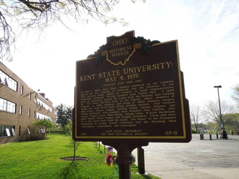 OhioHistory's tweet photo. This year marks the 50th anniversary of the #KentState Univ. shootings. On May 4, 1970, the killing of four students by Ohio National Guardsman marked a turning point in the conversation about America's involvement in the Vietnam War.
Learn more: https://t.co/C9SQ35IAmm https://t.co/oaYEmtaMIv