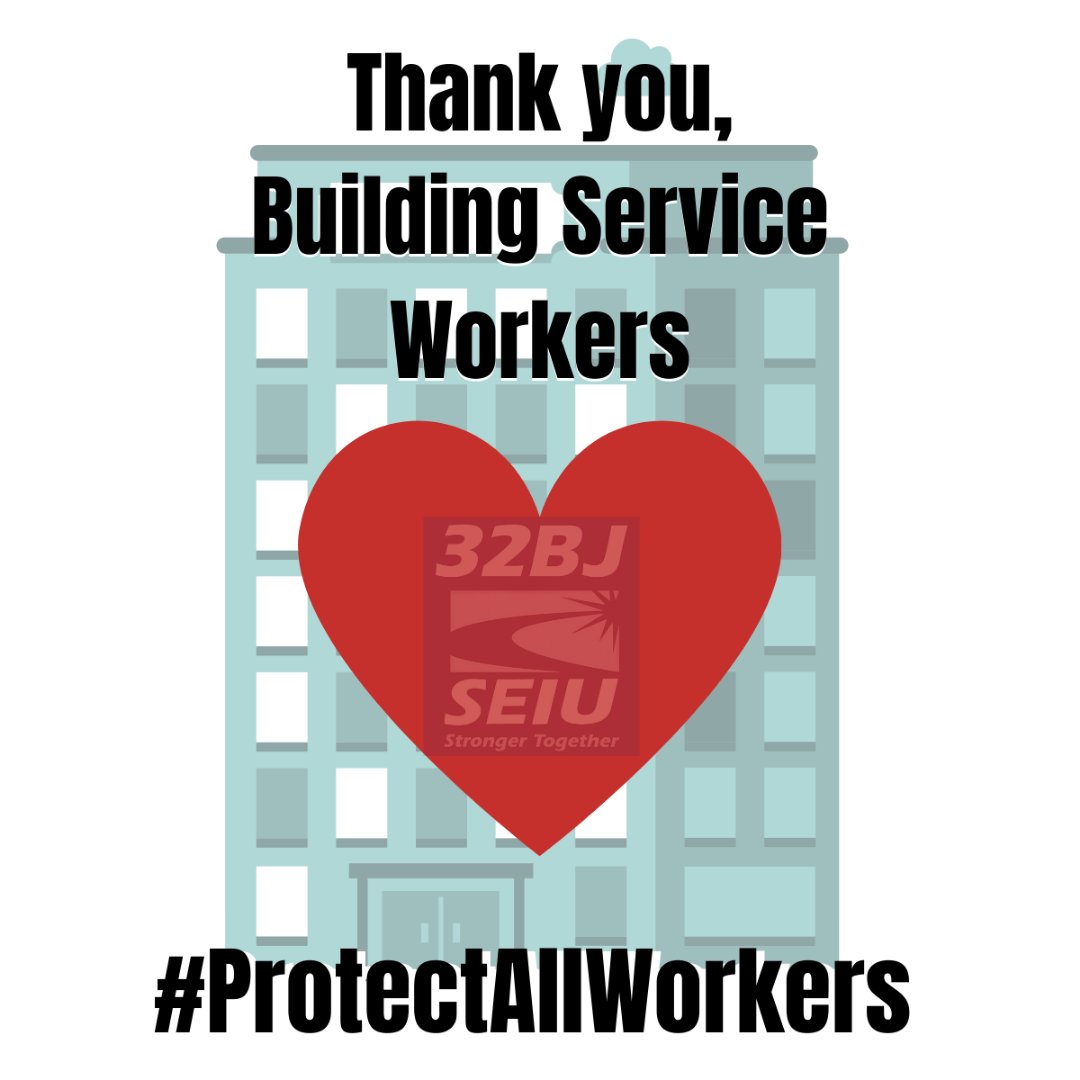 32BJSEIU's tweet photo. Like other essential workers, building service workers are on the front lines keeping buildings safe, clean & well maintained so we can get through this crisis together. Join us tomorrow (5/5) for Essential Building Service Workers Day https://t.co/TwOEKBVViC #ProtectAllWorkers https://t.co/narsTPVGAw