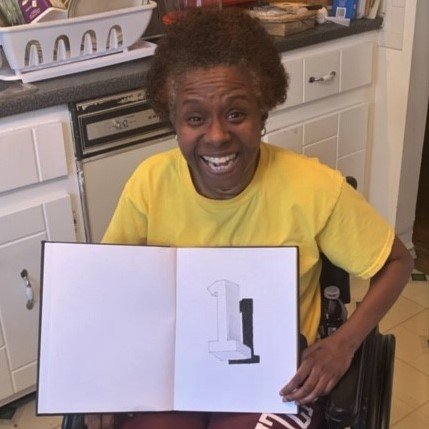 Natalie showing us her latest artwork and reminding you #GivingTuesdayNow is only 1 day away!!!