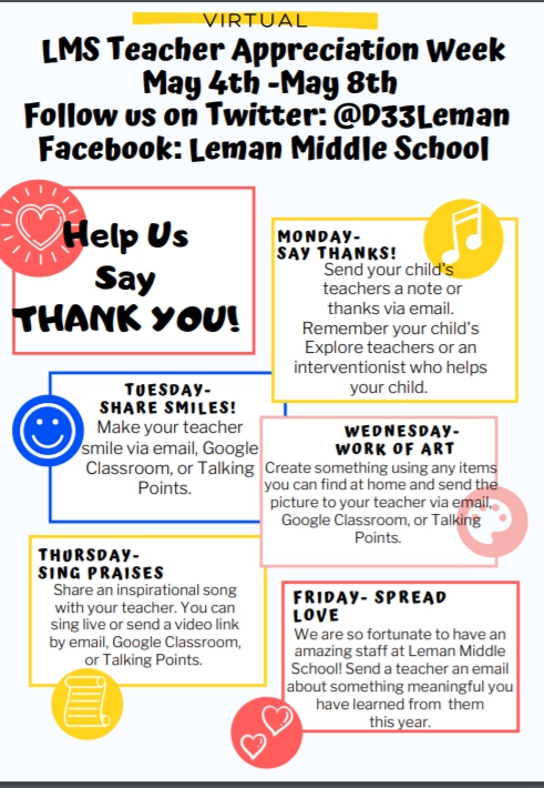 D33Leman's tweet image. Join us in celebrating our teachers this week!
