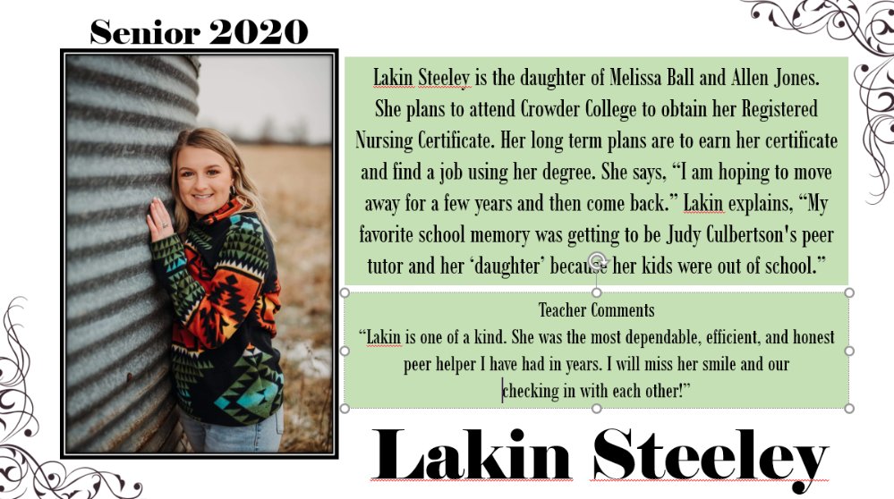 StocktonSchools's tweet photo. SENIOR SPOTLIGHT - LAKIN https://t.co/9Vwsvu1tnt