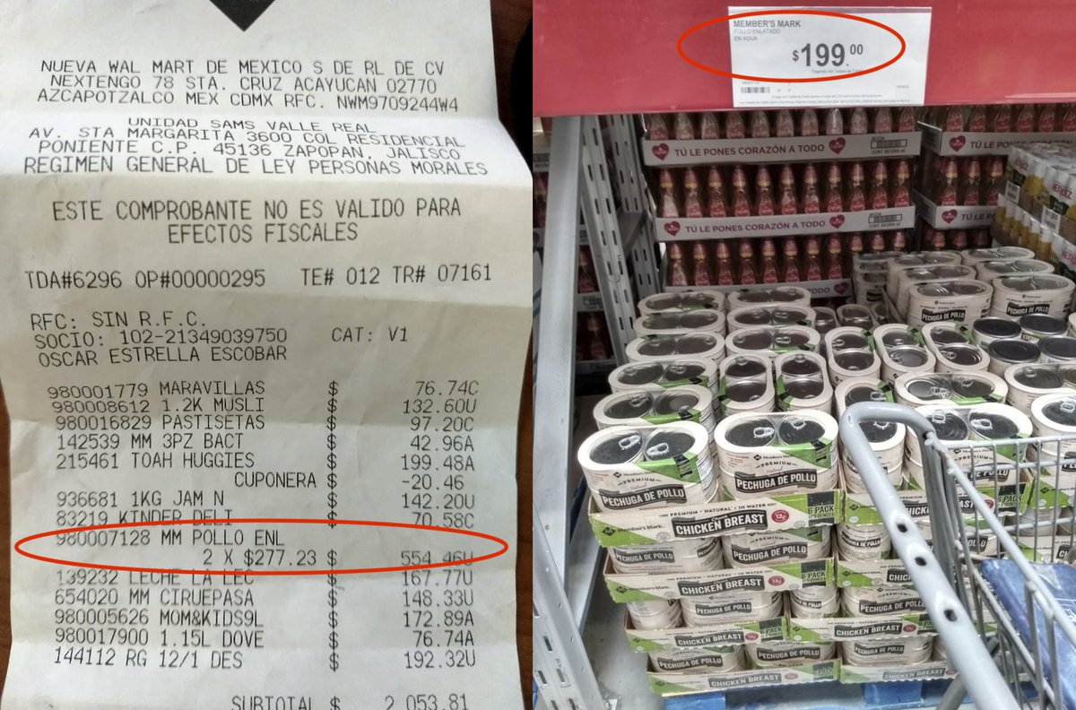 Naypers's tweet photo. ¿Que pasó aquí @SamsClubMexico?, nos metieron gol ayer y ni cuenta nos dimos, cuidado con los precios que publican 😡 https://t.co/yeRnOuFuau