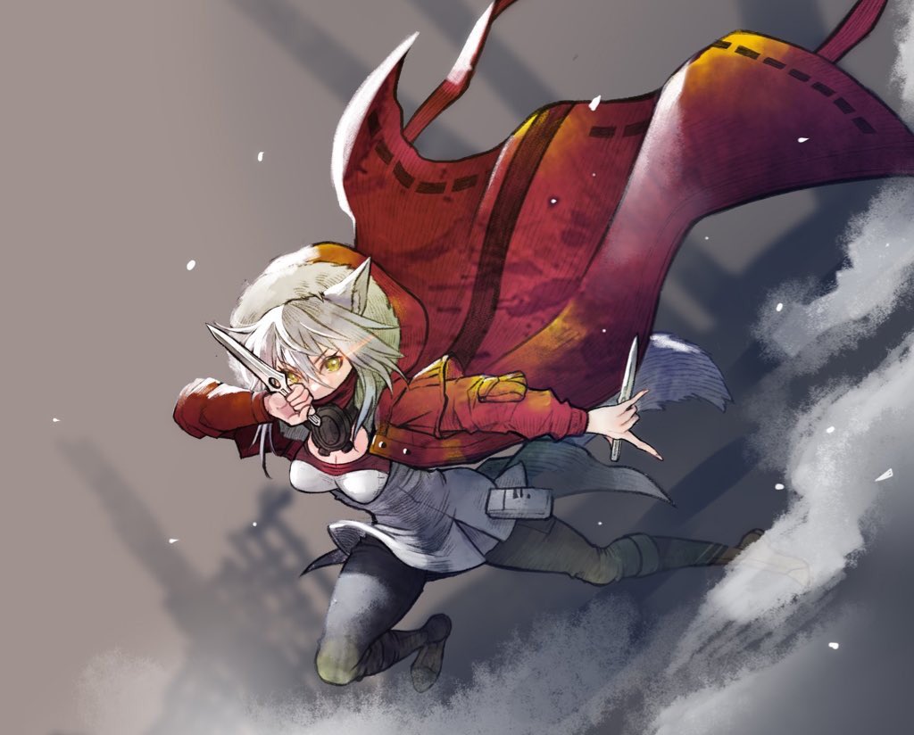 レッド(アークナイツ) 「赤い牙 #アークナイツ #明日方舟 」|れん🐾 コミティア144/ち45aのイラスト
