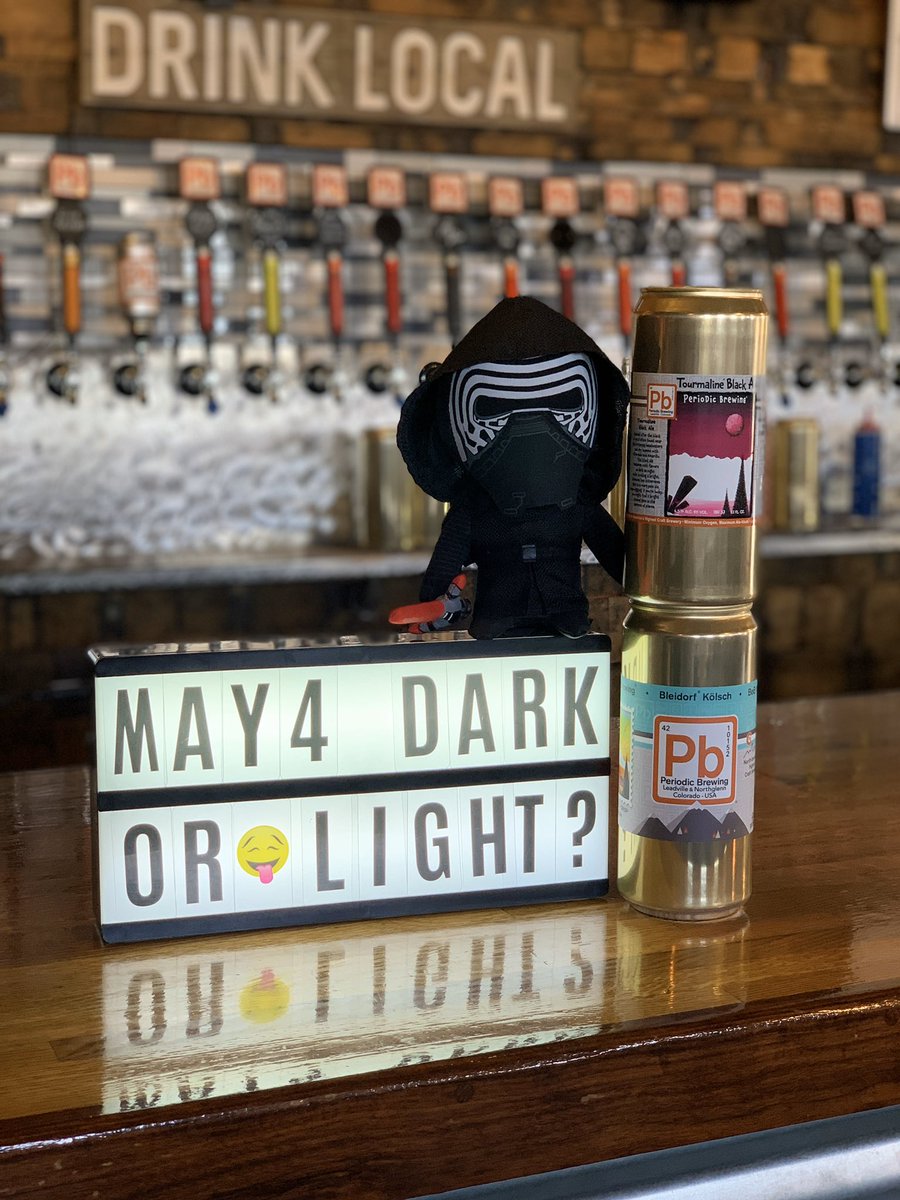 Happy Star Wars Day! Need some craft beer for exploring your light and dark sides?   Periodic offering 5 Crowler fills for the price of 4 = 5/4 (2020).
