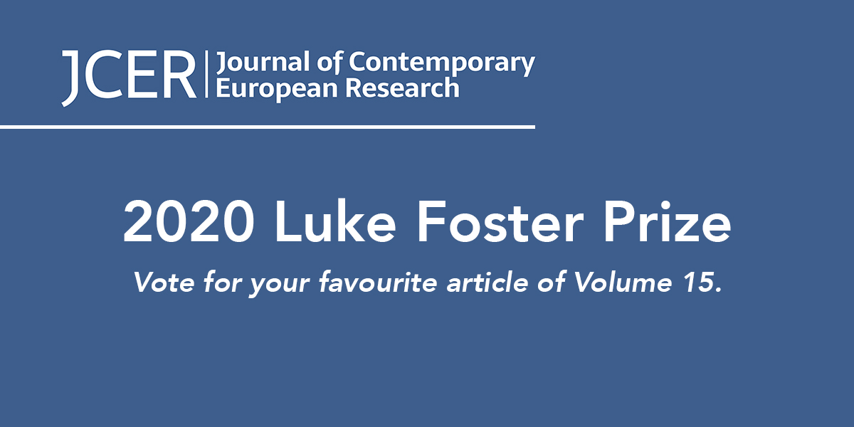 UACES's tweet photo. Don’t forget to vote for your favourite article from @JCER Volume 15 👉https://t.co/Iw5A1UCeaO
All articles written by PhD/ECR are available to view online
👉 https://t.co/36xsgKXfB7
#JMCT #JCERPRIZE #LukeFosterPrize https://t.co/B2U04FhaRv