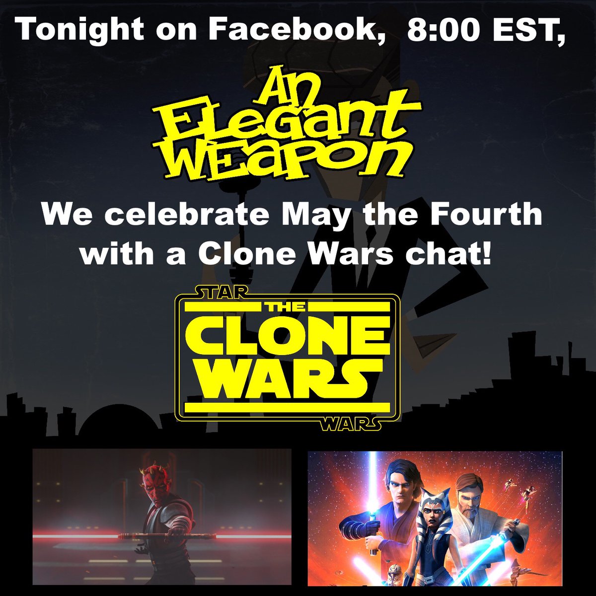 Happy #starwarsday ! Join us tonight on our Facebook page as we chat #theclonewars ! #MayThe4thBeWithYou #podcast #podcasting #podernfamily #starwars
