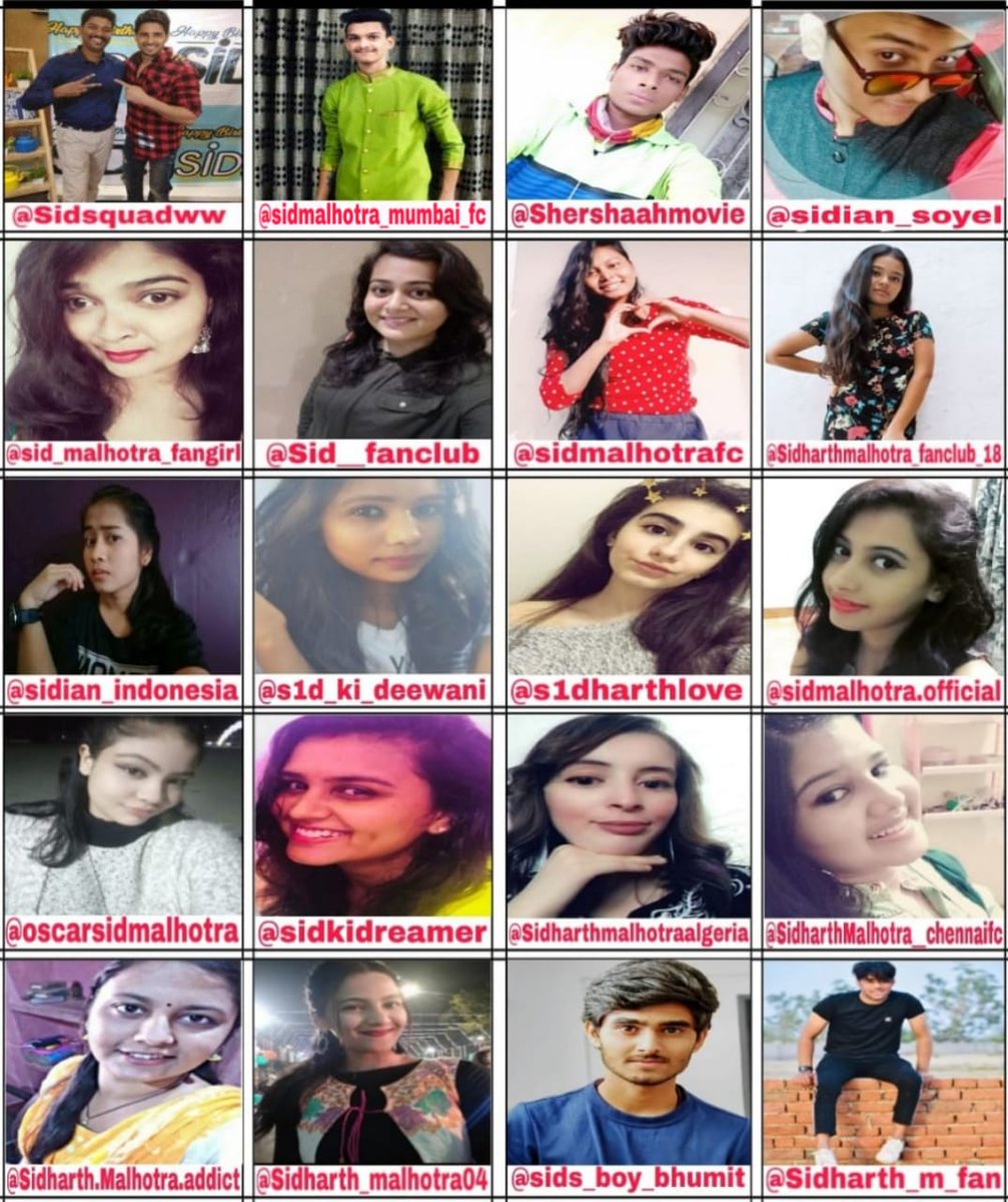 lavmakwana0's tweet photo. The FC You Know The Faces You Don't 
So These Are Some Faces Who Run FC On IG For Our Idol Sidharth Malhotra🙌.
They Always Gives You Latest Updates And News About Sidharth Malhotra 
It's Time To Praise Some FC ❤.

Sidsquad Worldwide Love You @SidMalhotra 💪♥️🤗!! https://t.co/sW7LjoiMqV