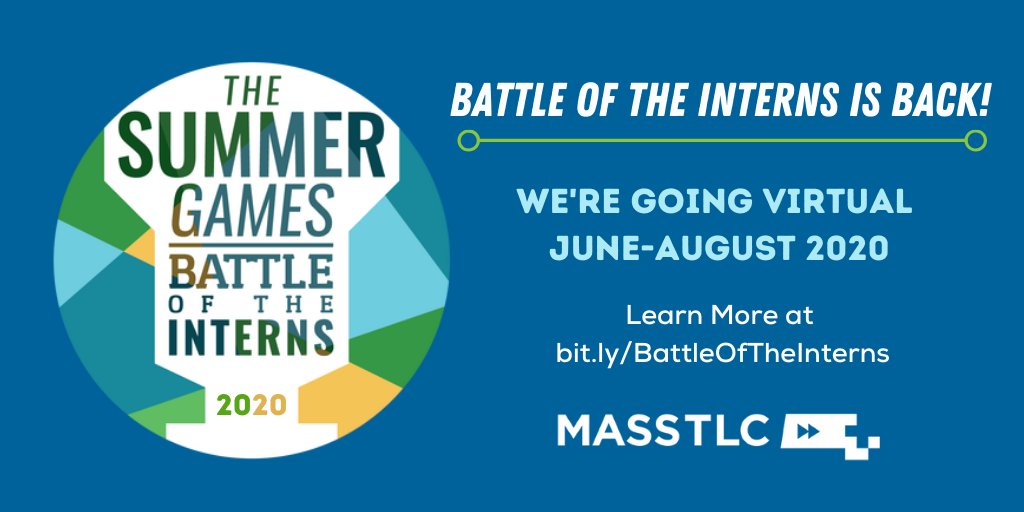 MassTLC's tweet photo. Did #quarantine get in the way of your tech #internship goals this Summer? Don’t worry! Join us for a virtual #BattleOfTheInterns this June-August 2020. Learn more at: https://t.co/gooePKE9Bw https://t.co/DImnw7t8D3