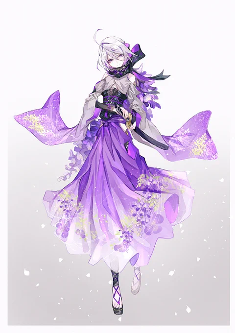#私のお家芸キャラデザ

白髪、細身、中性キャラ 