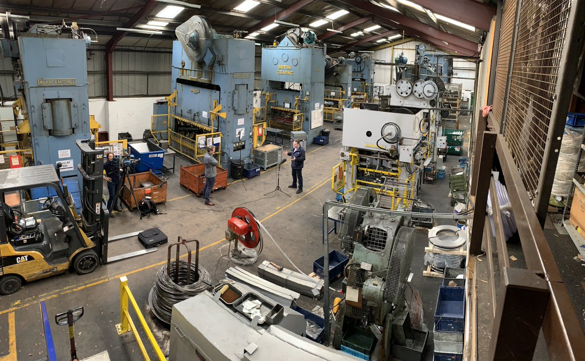 Question of the day - how do you return to work safely? .<a href="/PGMcNamara/">Paul McNamara</a> talking masks, screens, staggered shifts and avoiding being sued by anxious employees with businesses including <a href="/PressmarkUK/">Pressmark Pressings</a> in the Midlands.
Extra points for spotting camerawoman Philippa Collins