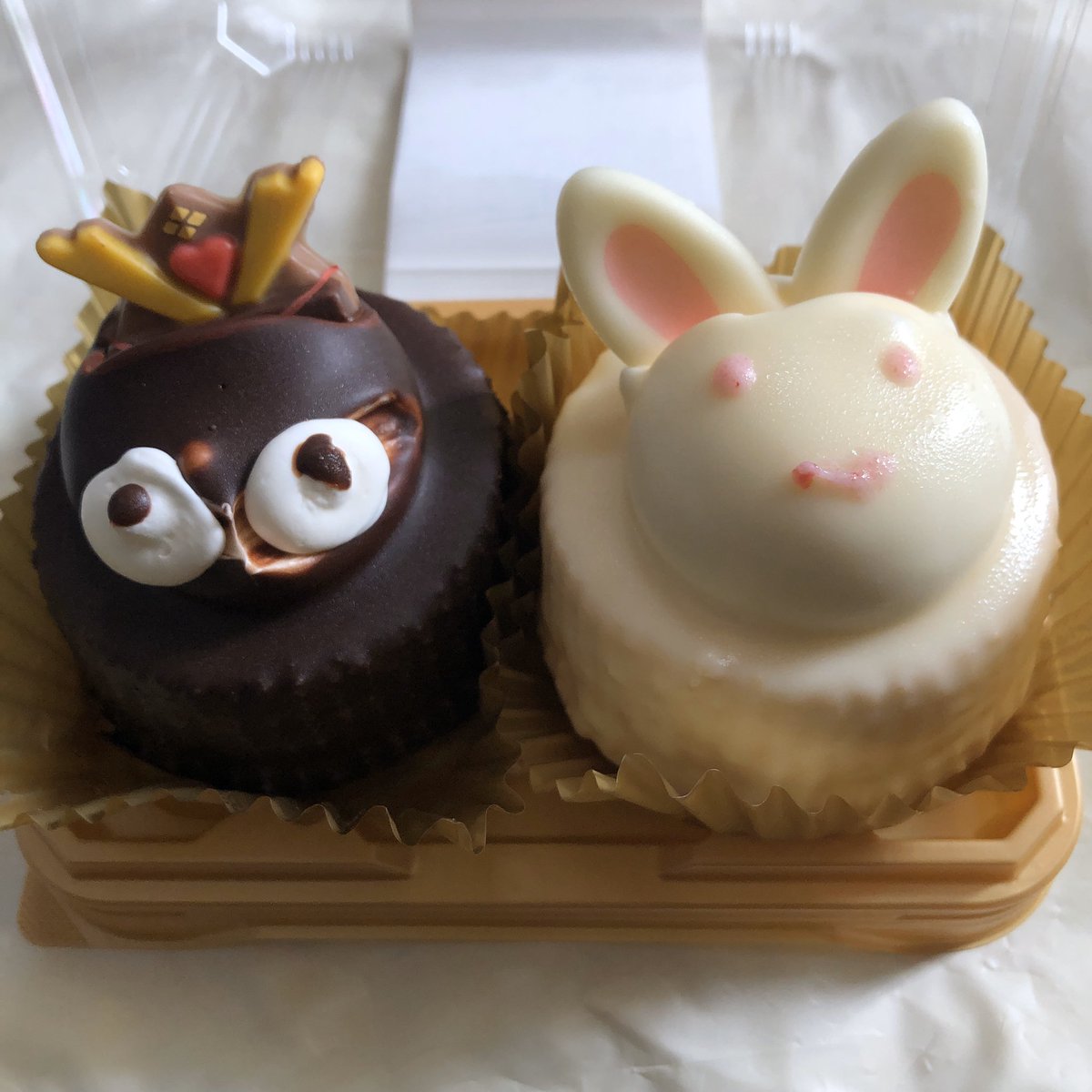 十和田においでよ 工藤パン の たぬきケーキ うさぎケーキ ひな祭りバージョンは購入できなかったので嬉しいです 十和田市 カケモ 切田通り店に有りました