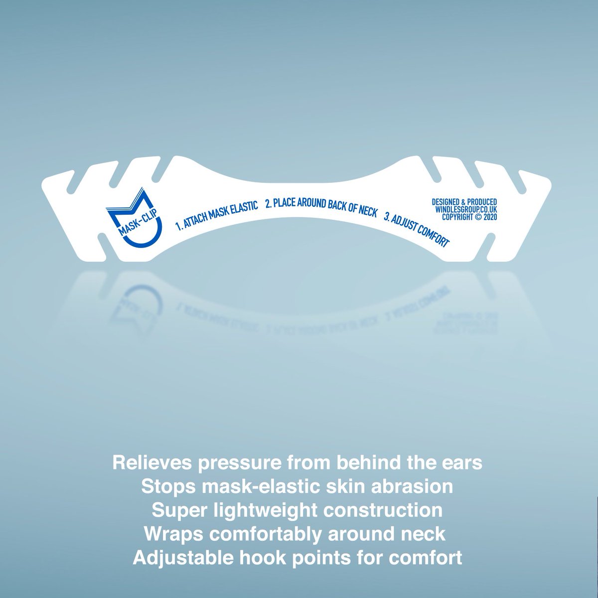 WindlesGroup's tweet photo. MASK-CLIP
-
Being able to work closely with NHS staff has allowed our design team to create this clever little clip that helps improve the comfort of NHS and healthcare workers during shifts.
-
Mask-Clips relieve the pressure and soreness caused by prolonged face-mask usage. https://t.co/bRnl9GHYAE