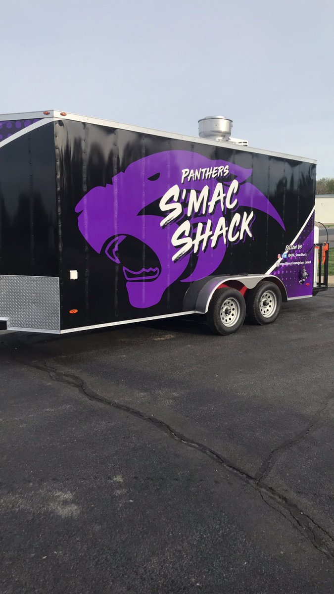 LOOK at that facelift! 💜😍🐾 <a href="/CrowRiverSigns/">Crow River Signs</a> did a fantastic job! Panthers S’mac Shack is coming to life one step at a time! <a href="/KDaneFACS/">Krysten Dane</a> #GSLcultureofsuccess #FCS #CTE #FoodTruck #CulinaryEntrepreneurship