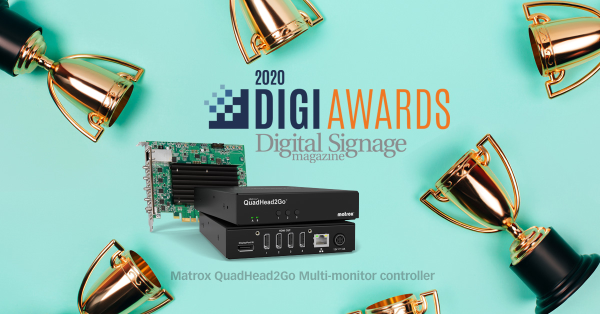 MatroxVideo's tweet photo. ."Make way for the winner of the
'Most Innovative #DigitalSignage Product' in the
2020 #DIGIAwards — #Matrox #QuadHead2Go"
Learn More:
https://t.co/A0T3j08rib
Sources:
https://t.co/9duxBSJOS8
Via
https://t.co/ibJ0PsEqoS https://t.co/W3kbmNr18E
