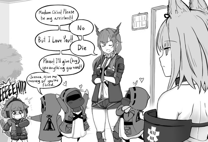Sancheck #7 #アークナイツ #チェン(アークナイツ) #ケルシー(アークナイツ) #ジェシカ(アークナイツ) #明日方舟 #凯尔希 #陈 https://t.co/izU7wNR2bl 