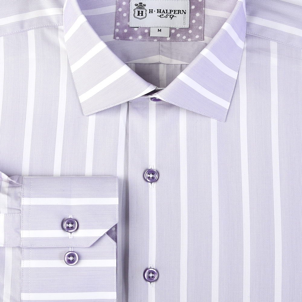 hhalpernesq's tweet photo. The ‘Lavender Mist’ ensemble. Our soft lavender stripes and dot trim dress shirt paired with a mauve tie and pocket circle. Keep yourself feeling calm &amp; fabulous while you work 💆🏻🌱
Plus FREE SHIPPING all month long! Use promo code - SHIP4FREE
#lavender #hhalpernesq #toronto #wfh https://t.co/w4nJchrGUc