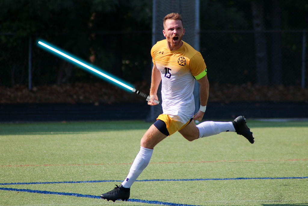 May the Fourth be with you! The Oglethorpe Stormy Petrels slay another foe - do you have the power of the force??? Find out at our Jon Akin College ID Camps this summer. Sign up at jonakinsoccer.com/college. Do or do not, there is no try. #maythefourth #collegesoccer #getstormy