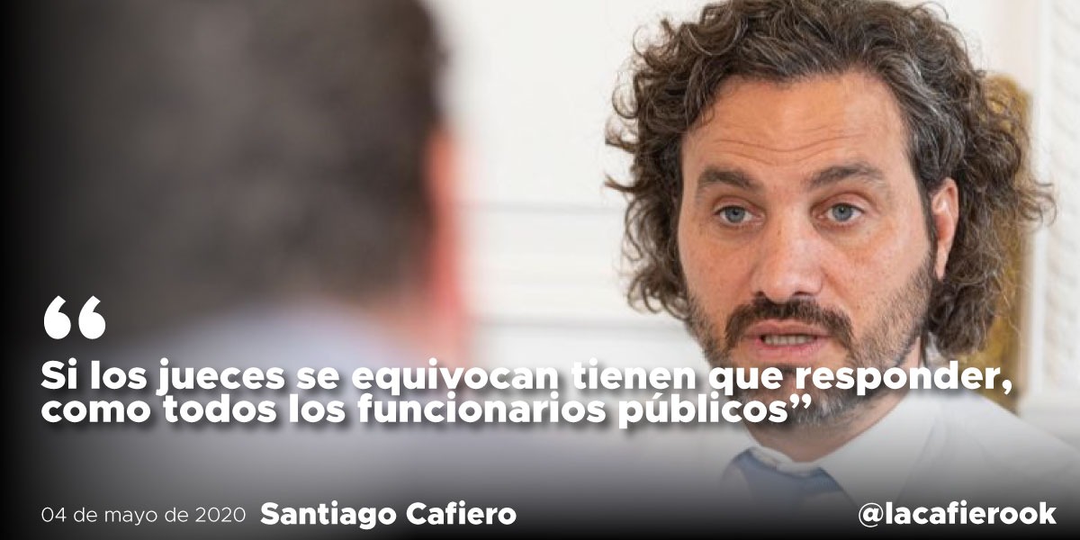 LaCafieroOK's tweet photo. "Si los jueces se equivocan tienen que responder, como todos los funcionarios públicos"

@SantiCafiero en @radiolared https://t.co/PlG1dTOX1i