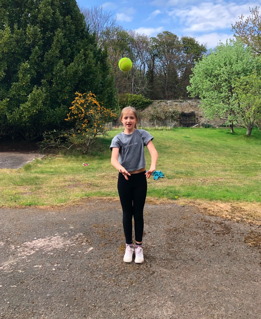 BelhavenSport's tweet photo. @Belhaven_Hill The Junior girls have been working hard at their rounders, tennis and fitness at home. Well done and thank you for sharing! #lockdownsport #beinventive https://t.co/lddpZyO7Dt
