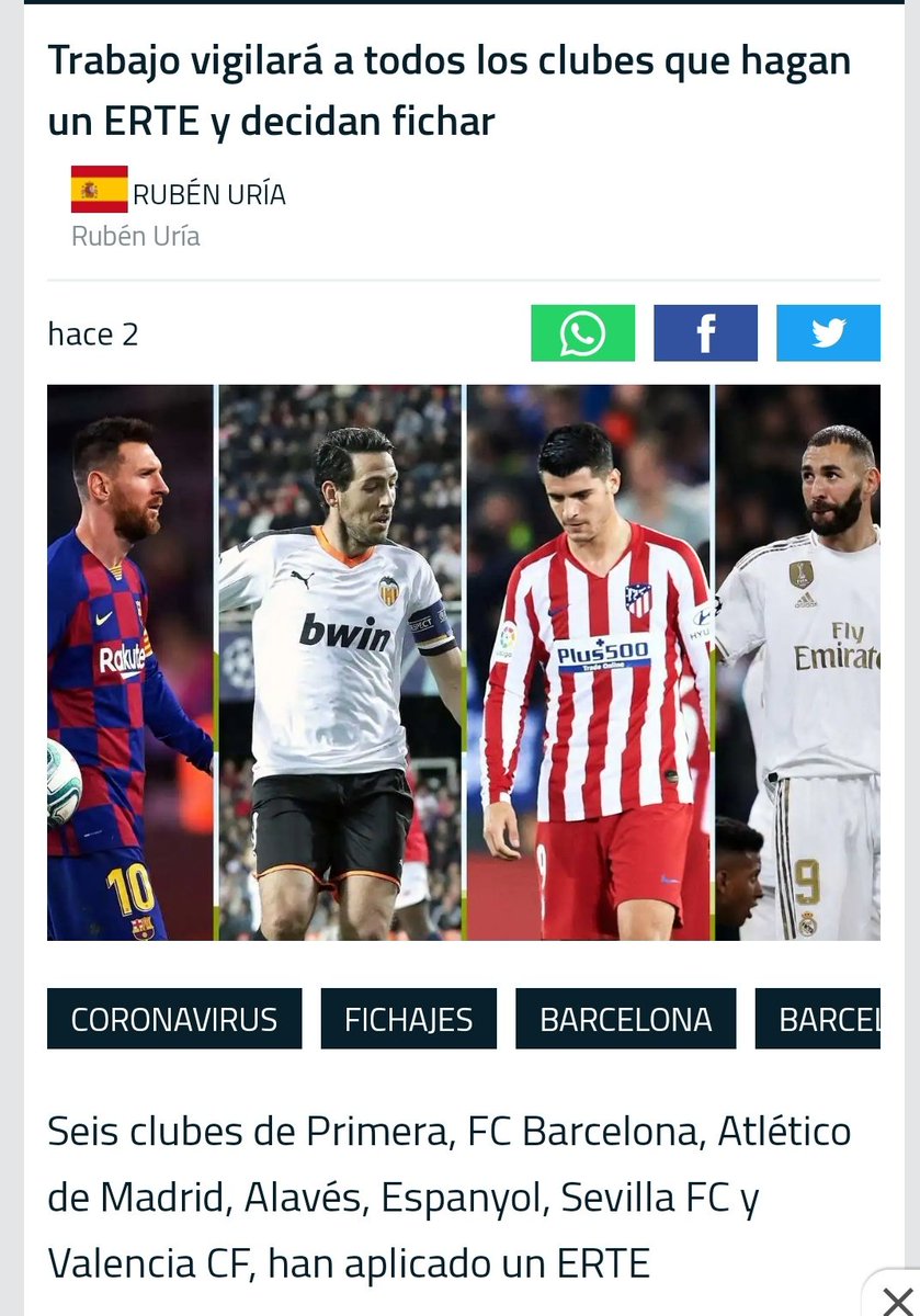 j7_roberto's tweet photo. Un titular, 6 equipos que han aplicado el Erte y en las 4 fotos aparece el Real Madrid que no es uno de los implicados. Así funciona el antimadridismo profesional. https://t.co/oIrKeyRlZC