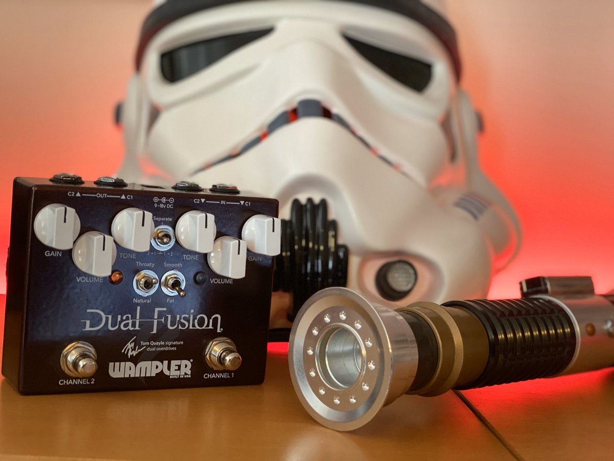 WamplerPedals's tweet photo. An elegant weapon...for a more civilised age...and a Light Sabre too! How will you be celebrating “Star Wars” day? #maythe4thbewithyou #wamplerpedals #gearnerds #starwars #dualfusion #guitarist #guitarpedals #guitareffects https://t.co/6ZK78Z0qcV