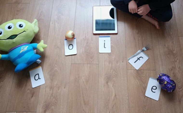 Penclawdd's tweet photo. Last week’s challenge in Reception/Year 1 was an Alphabet Hunt. Can you find objects to match the letters of your name? #PencR1 #Pencwhales #Pencfp #Pencweeklychallenge #Penclockdown #Penchomelearning https://t.co/U98ckMiher