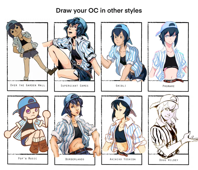 "Draw your OC in other style" challenge with Ariel is done !! (actually it's been done since a good week but I wanted to post  it daily on insta haha)
Here's the final result !! it was really fun and made me want to try with some other ocs haha ! 