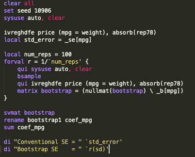 bootstrap stata bootstrap stata