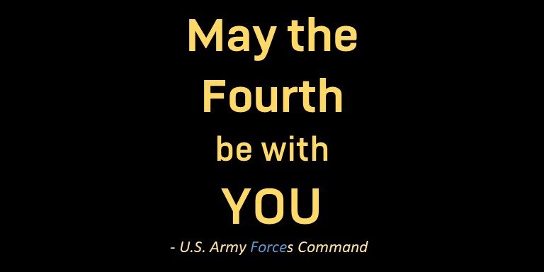 USArmyWHC's tweet photo. It's no coincidence that the word "Force" is in our name. #JediMasters #MayTheFourthBeWithYou #ReadyNow https://t.co/I8omhy6r6W