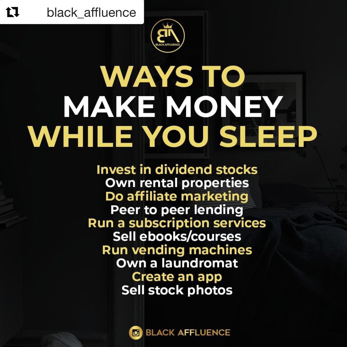 DreamBigBabyATL's tweet photo. Spend your time doing something that can make you a passive income in the future. 💰#blackaffluence #blackcommunity #blackbusinessowner #blackculture #blacklegacy #blackandproud #blackbusiness #entrepreneurs #businessmotivation #lifemotivation #workonyourself #mindsetmatters https://t.co/otaTE52Ll1