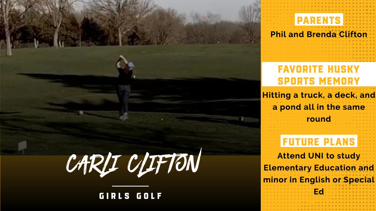 WintersetHusky's tweet photo. Congrats to Husky golfer Carli Clifton!
#huskygolf
#huskypride https://t.co/TzGC2WqbZd