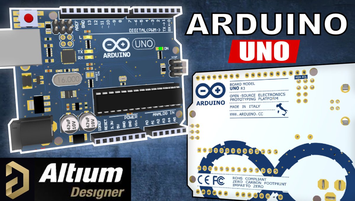 designer_pcb's tweet image. Arduino UNO R3 | Schematic &amp;amp; PCB Layout | Altium Designer
► youtu.be/3W79vh8gYtQ