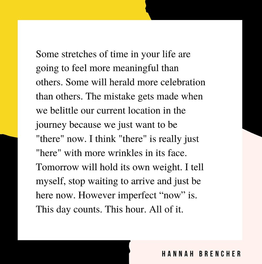 hannahbrencher's tweet photo. Really preaching this to myself right now 🤍 https://t.co/OB5nvo5Pn6