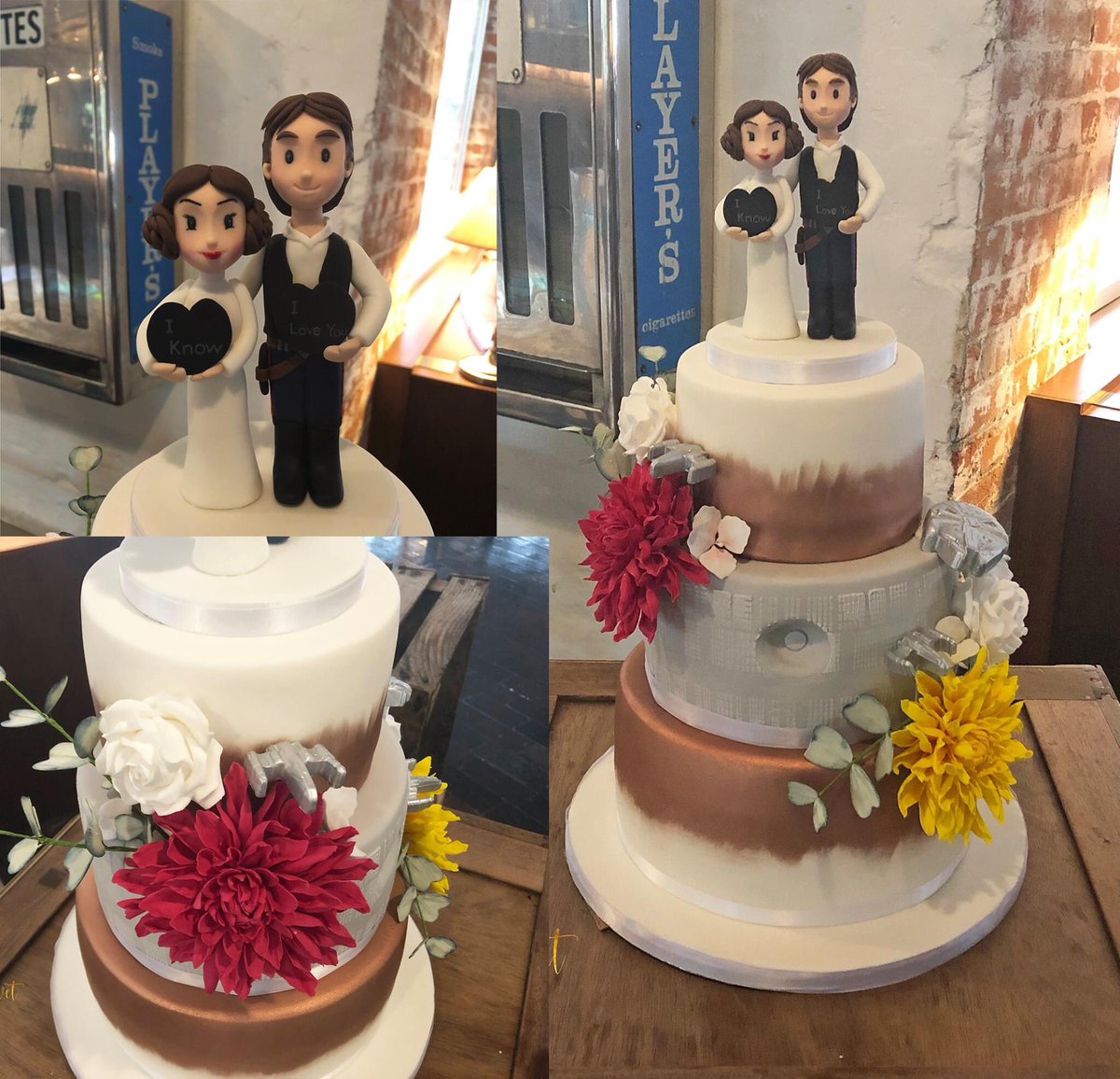 RedVelvetDerby's tweet photo. May the 4th Be With You!! Great opportunity to re-post our Star Wars themed wedding cake made for Emma and Richard last year.
#starwarswedding
#starwarsweddingcake
#hanandleiaweddingcake
#maythe4thbywithyou
#redvelvetbakeryuk
#mickleovercakemaker
#redvelvetderby
#lovebiz https://t.co/5eyjWSyp1N