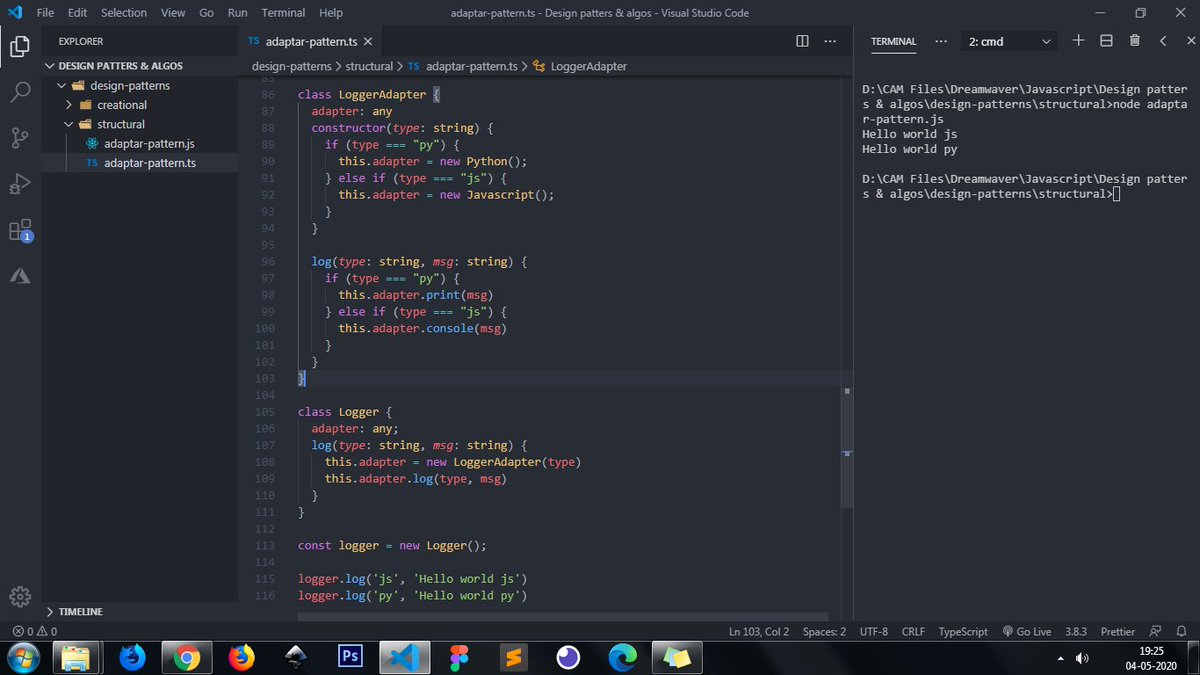 anuraghazru's tweet image. #DesignPatternsEveryday
Next up, Adapter pattern, its is a structural pattern which acts like a translator between two different interfaces/apis.
This pattern could be useful in cases where you have two different APIs and you want a universal interface to handle them both.