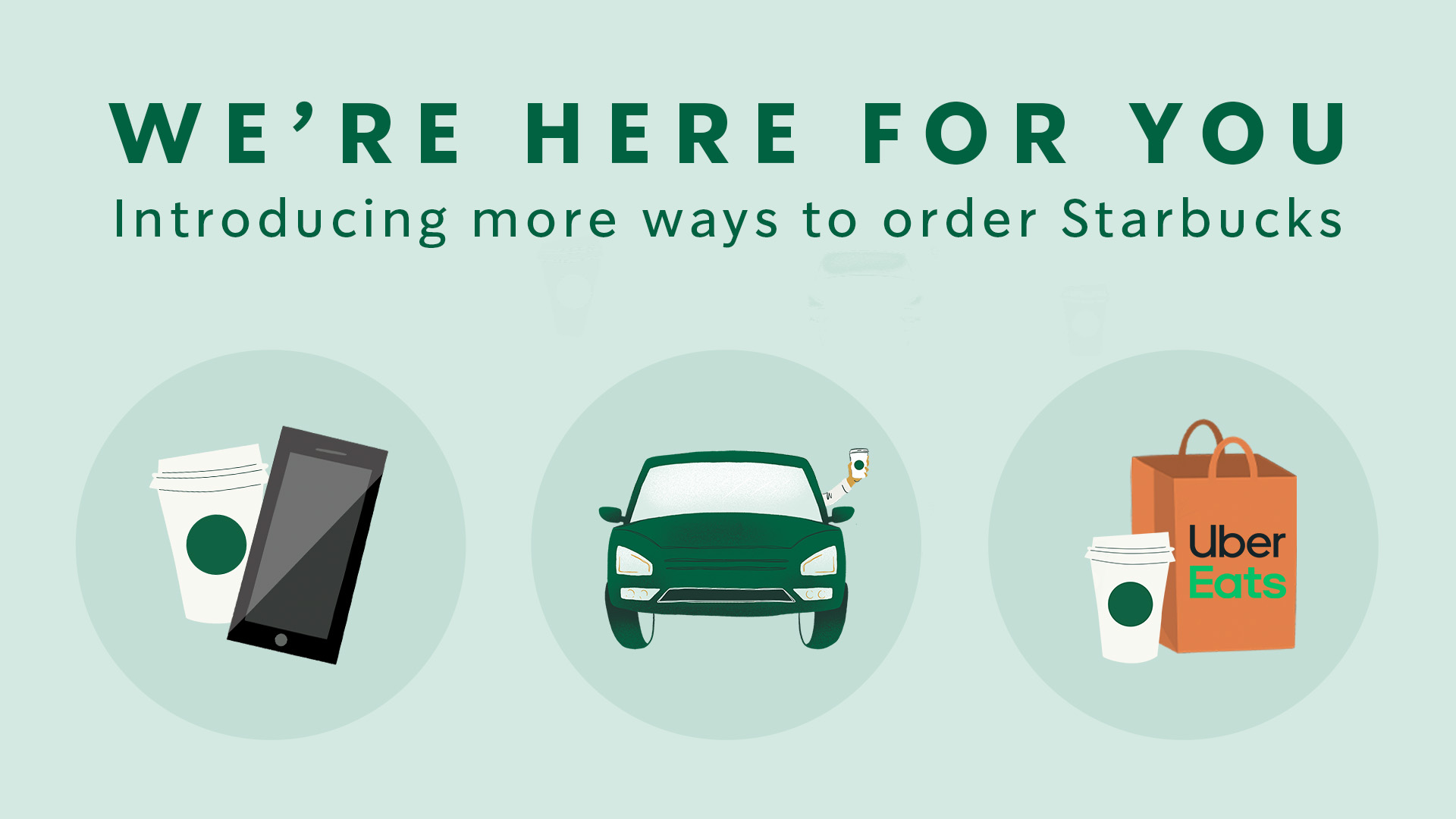 Uber online eat starbucks
