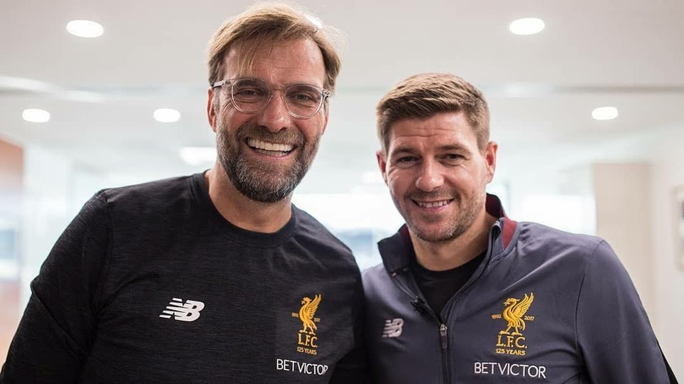 What a great photo ♥️

Jurgen Klopp &amp; Steven Gerrard 🔴 #Liverpoolfc